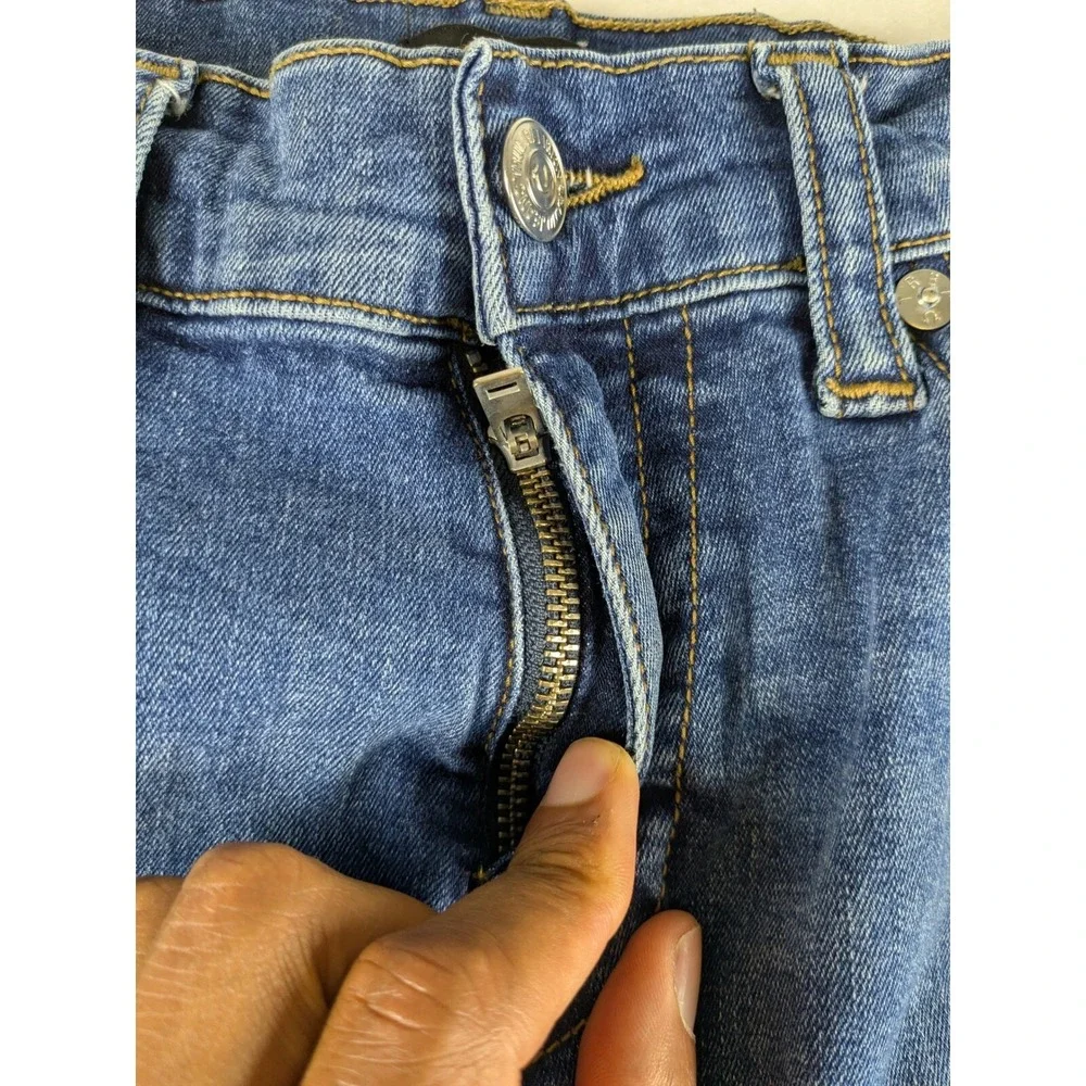 True Religion‎ Ricky Relaxed Straight Leg Jeans Distressed Denim Mens Size 33